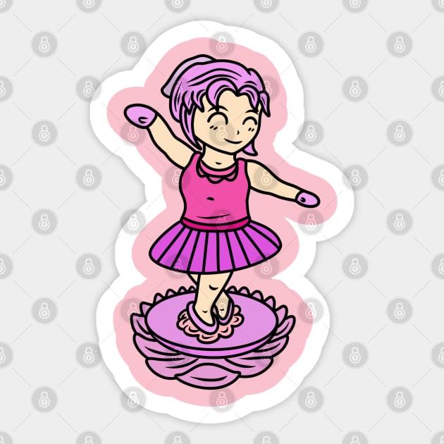 Kawaii Chibi Ballet Sticker by Andrew Hau